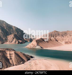 Immagine artistica del paesaggio montano, scenario mozzafiato Foto Stock