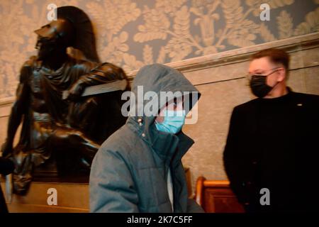 ©PHOTOPQR/LA MONTAGNE/Richard BRUNEL ; ; 01/12/2020 ; Ouverture Proces Appel Fiona , Tribunal, justice, Nicolas Chafoulais, Lyon le 01/12/2020 Photo R Brunel - il caso Fiona è stato processato a Lione nel corso di un quarto processo, dicembre 1 2020 Francia Foto Stock