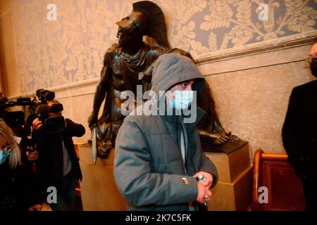 ©PHOTOPQR/LA MONTAGNE/Richard BRUNEL ; ; 01/12/2020 ; Ouverture Proces Appel Fiona , Nicolas Chafoulais, Tribunal, justice, Lyon le 01/12/2020 Photo R Brunel - il caso Fiona è stato processato a Lione durante un quarto processo, dicembre 1 2020 Francia Foto Stock