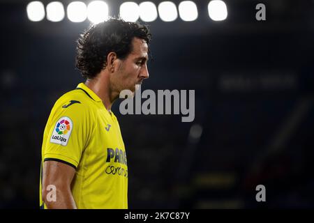 Valencia, Spagna, 17 ottobre 2022. Dani Parejo di Villarreal durante la partita spagnola la Liga Santander tra Villarreal CF e CA Osasuna allo stadio Ciutat de Valencia. Foto di Jose Miguel Fernandez /Alamy Live News ) Foto Stock