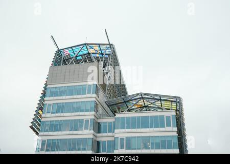©Julian Letouq / le Pictorium/MAXPPP - Julian Letouq / le Pictorium - 10/12/2020 - Francia / Normandie / Rouen - Assedio de la metropole de Rouen. / 10/12/2020 - Francia / Normandia / Rouen - sede della metropoli di Rouen. Foto Stock