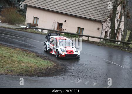 ©PHOTOPQR/LA PROVENCE/DUCLET Stéphane ; Corps ; 21/01/2021 ; Rallye de Monté Carlo 2021. Spéciale Saint Didier en Devoluy - corpo. Evans - il Rally Monte Carlo 2021 21 gennaio 2021 Foto Stock