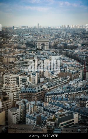 ©Thomas Padilla/MAXPPP - 26/02/2021 ; Parigi , FRANCIA; ILLUSTRATION DE PARIS. - Parigi, Francia, feb 26th 2021 Foto Stock