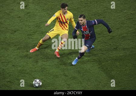 ©Sebastien Muylaert/MAXPPP - Mauro Icardi di Parigi Saint Germain durante la partita della UEFA Champions League tra Parigi Saint Germain e Barcellona al Parc des Princes di Parigi, Francia. 10.03.2021 Foto Stock