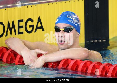 ©Laurent Lairys/MAXPPP - MATHIEU Geoffroy of STADE CLERMONT NATATION 3eme Séries 200 m Dos Men durante il FFN Golden Tour Camille Muffat 2021, Nuoto selezioni olimpiche ed europee il 20 marzo 2021 al Cercle des Nageurs de Marseille, Francia - Foto Laurent Lairys / MAXPPP Foto Stock