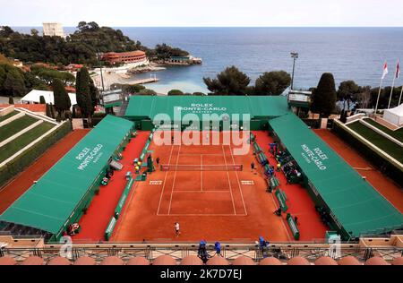 ©PHOTOPQR/NICE MATIN/Jean Francis Ottonello ; Monaco ; 14/04/2021 ; OTTONELLO JEAN-FRANCOIS - mercredi 14 avril 2021, Rolex Monte-Carlo Masters à Roquebrune-Cap-Martin - deuxième tour - Foto Stock