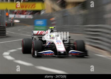 ©PHOTOPQR/NICE MATIN/Jean Francis Ottonello ; Monaco ; 22/05/2021 ; OTONELLO JEAN-FRANCOIS - samedi 22 mai à Monaco - 78ème Grand Prix de Monaco - formule 1 - 47 Mick Schumacher / Haas F1 Team Foto Stock