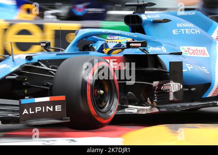 ©PHOTOPQR/NICE MATIN/Dylan Meiffret ; Monaco ; 22/05/2021 ; MEIFFRET DYLAN, Samedi 22 mai 2021 à Monaco - 78ème Grand Prix de Monaco 2021 - formule 1 - 14 - Fernando ALONSO - ESP - Alpine Foto Stock