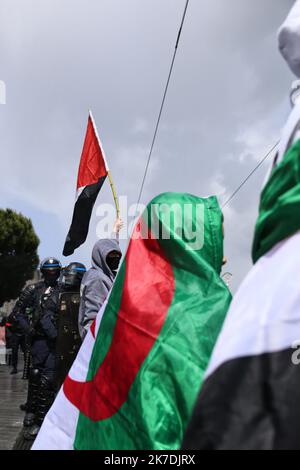 ©PHOTOPQR/PRESSE OCEAN/ROMAIN BOULANGER ; ; ; NANTES LE SAMEDI 22 MAI 2021, RASSEMBLEMENT POUR LA PALESTINE - 2021/05/22. Manifestazione a sostegno della Palestina. Foto Stock