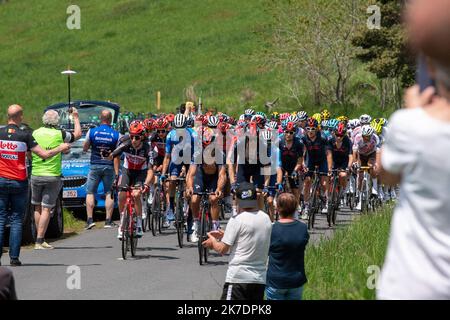 ©PHOTOPQR/LA MONTAGNE/Thierry LINDAUER ; ; 31/05/2021 ; cyclisme criterium du dauphine, etape brioude saugues, col de peyra taillade, le 31 mai 2021, foto thierry Lindauer seconda tappa della 73rd edizione del Criterium du Dauphine gara ciclistica, 173 km tra Brioude e Saugues, lunedì 31 maggio 2021 Foto Stock