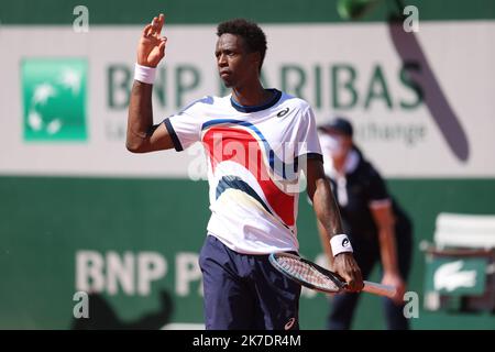 ©PHOTOPQR/LE PARISIEN/ARNAUD JOURNOIS ; PARIS ; 01/06/2021 ; INTERNATIONAUX DE FRANCE DE TENNIS DE ROLAND GARROS 2021 / 1ER TOUR / GAEL MONFILS Foto Stock