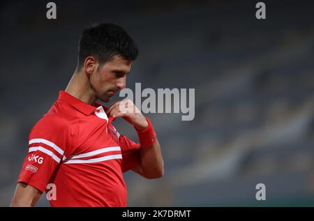 ©PHOTOPQR/LE PARISIEN/ARNAUD JOURNOIS ; PARIS ; 01/06/2021 ; INTERNATIONAUX DE FRANCE DE TENNIS DE ROLAND GARROS 2021 / 1ER TOUR / NOVAK DJOKOVIC Foto Stock