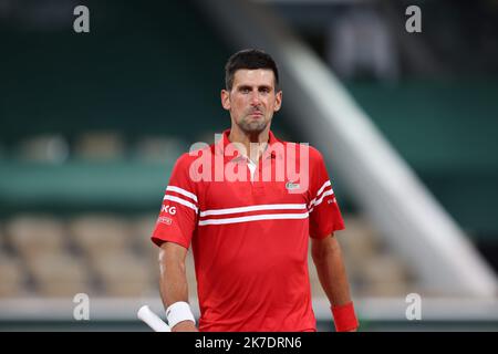 ©PHOTOPQR/LE PARISIEN/ARNAUD JOURNOIS ; PARIS ; 01/06/2021 ; INTERNATIONAUX DE FRANCE DE TENNIS DE ROLAND GARROS 2021 / 1ER TOUR / NOVAK DJOKOVIC Foto Stock