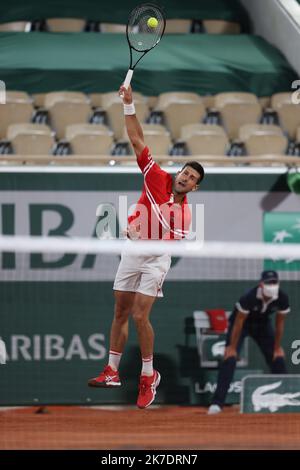 ©PHOTOPQR/LE PARISIEN/ARNAUD JOURNOIS ; PARIS ; 01/06/2021 ; INTERNATIONAUX DE FRANCE DE TENNIS DE ROLAND GARROS 2021 / 1ER TOUR / NOVAK DJOKOVIC Foto Stock