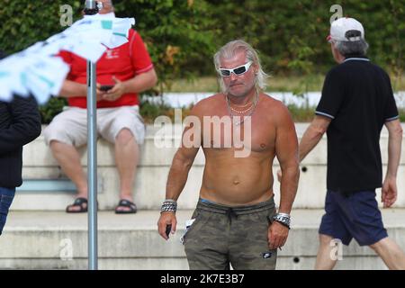 ©PHOTOPQR/LE COURRIER PICARD/HASLIN ; Chartres ; 18/06/2021 ; 18/06/21 Championnats de France de natation Grand bassin à Chartres Philippe Lucas Photo Fred HASLIN - 2021/06/18. Campionati francesi di nuoto Foto Stock