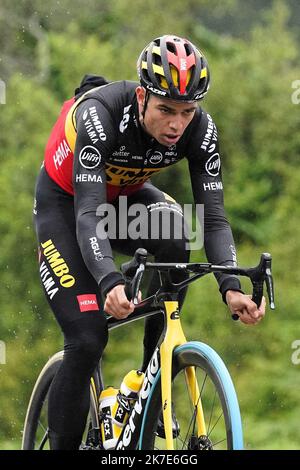 ©PHOTOPQR/OUEST FRANCE/Eddy LEMAISTRE ; BREST ; 25/06/2021 ; Tour de France 2021 - Grand départ Bretagne - Reconnaissance de la 25 étape - Equipe Jumbo Visma - Wout Van Aert BREST; 06//2021; Tour de France 2021 - Grande partenza in Bretagna - riconoscimento della 1st tappa - Jumbo Visma team - Foto Stock