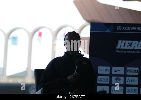 ©STADION-ACS/STADION ACES/MAXPPP - 08/07/2021 ; ; - 08/07/2021 - Conferenza stampa incontro Herculis Diamond League a Monaco - Sifan Hassan Foto Stock