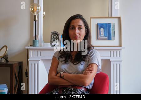 ©PHOTOPQR/LE PARISIEN/Bastien Moignoux ; Parigi ; 21/07/2021 ; Parigi (4e), Francia. 21/07/21. Portrait d'Olivia Ronen, avocate de Salah Abdeslam. Parigi, Francia, luglio 21st 2021. Olivia Ronen è l'prestatore di Salah Abdeslam il cui processo per gli attacchi di Parigi del 13th 2015 novembre inizia del settembre 8th 2021 Foto Stock