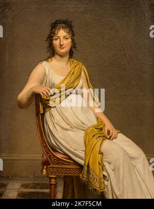 ©Active Museu/MAXPPP - ActiveMuseum 0000829.jpg / Madame Raymond de Verninac, Soeur du Peintre Eugene Delacroix, 1798 - Jacques-Louis David 1798 - / Jacques-Louis David / Peinture Active Museum / le Pictorium Chair , Abito , occhi , Neoclassicismo , Ritratto , Robe , seduta (da) , verticale , Donna , 18th ° secolo , Jacques-Louis David , Pittura , Foto Stock