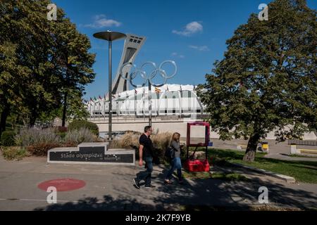 ©Michael Bunel / le Pictorium/MAXPPP - Illustration du stade Olympique de Montreal. 7 ottobre 2021. Montreal. Canada. Foto Stock