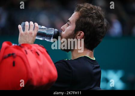 Thierry Larret/Maxppp. Tennis. Rolex Paris Masters. Accorhotels Arena, Parigi (75), le 5 novembre 2021. Quarto di finale Foto Stock