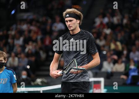 Thierry Larret/Maxppp. Tennis. Rolex Paris Masters. Accorhotels Arena, Parigi (75), le 6 novembre 2021. Demi-finale Foto Stock