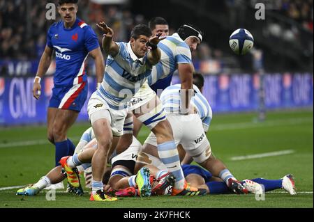 ©Julien Mattia / le Pictorium/MAXPPP - match Preparatoire de la Coupe d'Automne des Nations, les bleus du XV de France affrontent les Pumas d'argentine au Stade de France, le 6 novembre 2021. Foto Stock