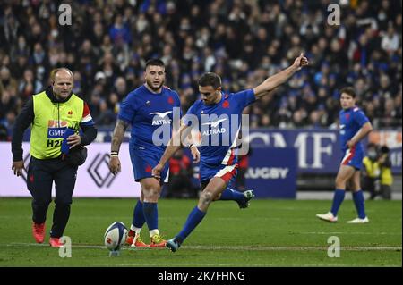 ©Julien Mattia / le Pictorium/MAXPPP - match Preparatoire de la Coupe d'Automne des Nations, les bleus du XV de France affrontent les Pumas d'argentine au Stade de France, le 6 novembre 2021. Foto Stock