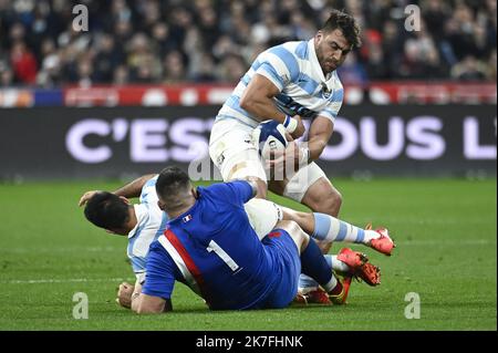 ©Julien Mattia / le Pictorium/MAXPPP - match Preparatoire de la Coupe d'Automne des Nations, les bleus du XV de France affrontent les Pumas d'argentine au Stade de France, le 6 novembre 2021. Foto Stock