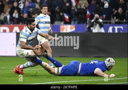 ©Julien Mattia / le Pictorium/MAXPPP - match Preparatoire de la Coupe d'Automne des Nations, les bleus du XV de France affrontent les Pumas d'argentine au Stade de France, le 6 novembre 2021. Foto Stock