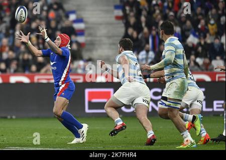 ©Julien Mattia / le Pictorium/MAXPPP - match Preparatoire de la Coupe d'Automne des Nations, les bleus du XV de France affrontent les Pumas d'argentine au Stade de France, le 6 novembre 2021. Foto Stock