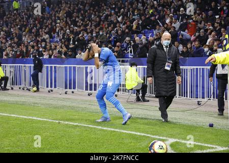 Â©PHOTOPQR/LA PROVENCE/SPEICH Frederic ; Lyon ; 20/11/2021 ; Football : Championnat de France Ligue 1 (L1) 14e Partita di viaggio : Olympique Lyonnais OL - OM (Olympique de Marseille) au Groupama Stadium de Decines (Rhone) Peter Bosz (coach Lyon) - nov 21st 2021. Calcio / campionato francese di prima lega tra Marsiglia e Lione. Foto Stock