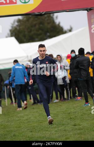 ©STADION-ACS/STADION ACS/MAXPPP - 11/12/2021 ; ; - Campionati europei di fondo Bastien AUGUSTO Foto Stock