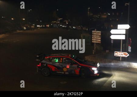 ©PHOTOPQR/NICE MATIN/Cyril Dodergny ; Turini ; 20/01/2022 ; col du Turini le 20/01/2022 - 90éme Rallye de Monte-Carlo - Ascensione du col du Turini pour la 2eme ES 90 TH RALLY MONTE CARLO Foto Stock