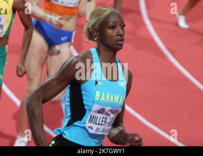 ©Laurent Lairys/MAXPPP - Shaunae MILLER-UIBO of Bahamas finale 400 M Donne durante i Campionati del mondo di Atletica Indoor 2022 il B19 2022 marzo presso la Stark Arena di Belgrado, Serbia - Foto Laurent Lairys / Foto Stock