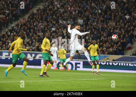 ©PHOTOPQR/LE PARISIEN/LP / ARNAUD JOURNOIS ; VILLENEUVE D'ASCQ ; 29/03/2022 ; FOOTBALL , 29/03/2022 , STADE PIERRE MAUROY DE VILLENEUVE D'ASCQ / FRANCIA - AFRIQUE DU SUD / Olivier Giroud - amichevole partita di calcio Francia vs Sud Africa. Foto Stock