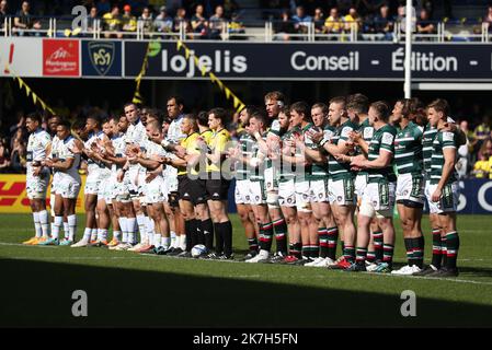 Thierry LARRET/Maxppp. Rugby Champions Cup : ASM Clermont Auvergne vs Leicester Tigers. Stade Marcel Michelin, Clermont-Ferrand (63). Le 10 Avril 2022. Foto Stock