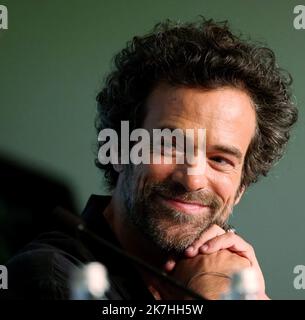 ©PHOTOPQR/NICE MATIN/Frantz Bouton ; Cannes ; 18/05/2022 ; Romain Duris in una conferenza stampa per 'Final Cut (Coupez !)' Alla 75th° edizione del Festival di Cannes a Cannes, nel sud della Francia, il 18 maggio 2022 Foto Stock