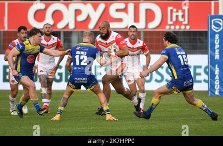 Â©PHOTOPQR/L'INDEPENDANT/CLEMENTZ MICHEL ; PERPIGNAN ; 14/05/2022 ; SPORT / RUGBY A XIII / SUPERLEAGUE / CATALANS DRAGONS VS WARRINGTON WOLVES / SAM KASIANO Foto Stock