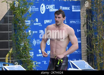 ©PHOTOPQR/L'INDEPENDANT/CLEMENTZ MICHEL ; CANET EN ROUSSILLON ; 29/05/2022 ; SPORT / NATATION / CIRCUIT MARE NOSTRUM / 34EME MEETING INTERNATIONAL DE NATATION DE CANET-EN-ROUSSILLON / CENTRE DE NATATION ARLETTE FRANCO / MAXIME GROUSSET / CS CLICHY 92 Foto Stock