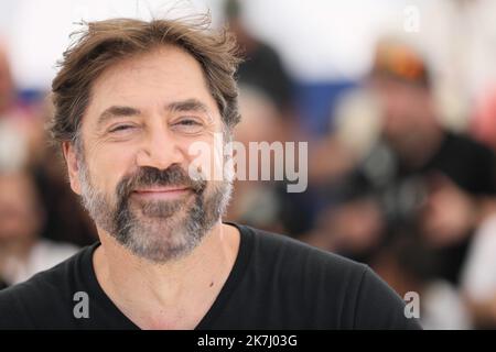 ©PHOTOPQR/NICE MATIN/Patrice Lapirie ; Cannes ; 27/05/2022 ; l'attore spagnolo Javier Bardem partecipa alla fotocall 'Rendez-Vous with Javier Bardem' durante la 75th edizione del Festival del Cinema di Cannes, a Cannes, nel sud della Francia, il 27 maggio 2022. Foto Stock