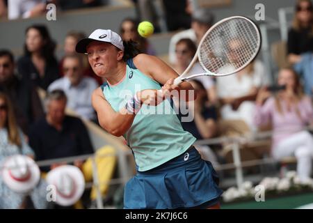 ©PHOTOPQR/LE PARISIEN/LP / Arnaud Journois ; PARIGI ; 04/06/2022 ; TENNIS , ROLAND GARROS 2022 , 04/06/2022 , FINALE DAME , IGA SWIATEK vs COCO GAUFF Giugno 4th 2022 torneo francese aperto al Roland Garros Foto Stock