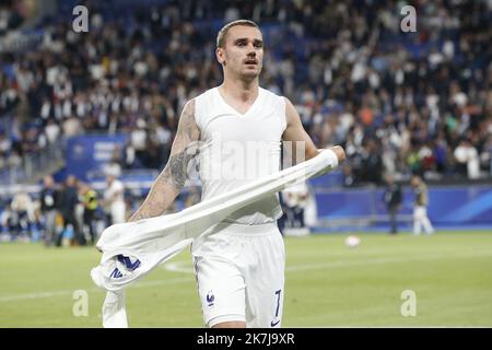 ©Sebastien Muylaert/MAXPPP - Parigi 13/06/2022 Antoine Griezmann di Francia reagisce durante la UEFA Nations League A Group 1 match tra Francia e Croazia allo Stade de France di Parigi. 13.06.2022 Foto Stock