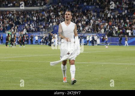 ©Sebastien Muylaert/MAXPPP - Parigi 13/06/2022 Antoine Griezmann di Francia reagisce durante la UEFA Nations League A Group 1 match tra Francia e Croazia allo Stade de France di Parigi. 13.06.2022 Foto Stock