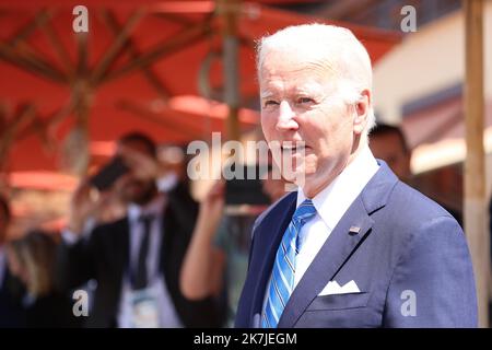 ©Pierre Teyssot/MAXPPP ; G7 Summit Germania 2022 . Elmau, KrÃ¼n, Germania il 26 giugno 2022. Joe Biden Presidente degli Stati Uniti Â© Pierre Teyssot / Maxppp Foto Stock