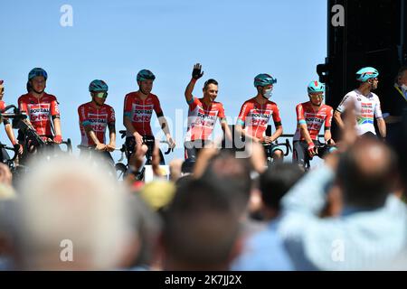 ©PHOTOPQR/VOIX DU NORD/PASCAL BONNIERE ; 05/07/2022 ; DUNKERQUE , le 5 juillet 2022 sport , cyclisme , tour de France , etape Dunkerque - Calais la 109th edizione del Tour de France si svolge dal 01 al 24 luglio 2022 - Foto Stock