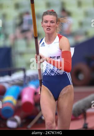 ©Laurent Lairys/MAXPPP - Margot Chevrier of France Donne in occasione dei Campionati europei di atletica 2022 il 15 agosto 2022 a Monaco di Baviera, Germania - Foto Laurent Lairys /MAXPPP Foto Stock