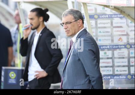Thierry LARRET / MAXPPP. Calcio. Ligue 1 Uber mangia. Clermont Foot 63 vs Toulouse Football Club. Stade Gabriel Montpied. Clermont-Ferrand (63) le 4 settembre 2022. Foto Stock