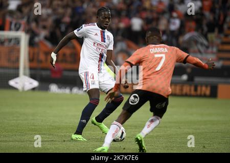 ©PHOTOPQR/LE PROGRES/Joël PHILIPPON - Lorient 07/09/2022 - OL-Lorient. Lorient 7 septembre 2022 -Lukeba. OL-Lorient Foto Stock