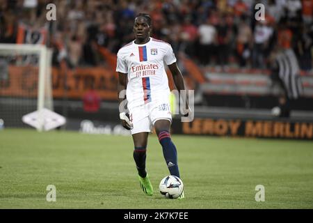 ©PHOTOPQR/LE PROGRES/Joël PHILIPPON - Lorient 07/09/2022 - OL-Lorient. Lorient 7 septembre 2022 -Lukeba. OL-Lorient Foto Stock